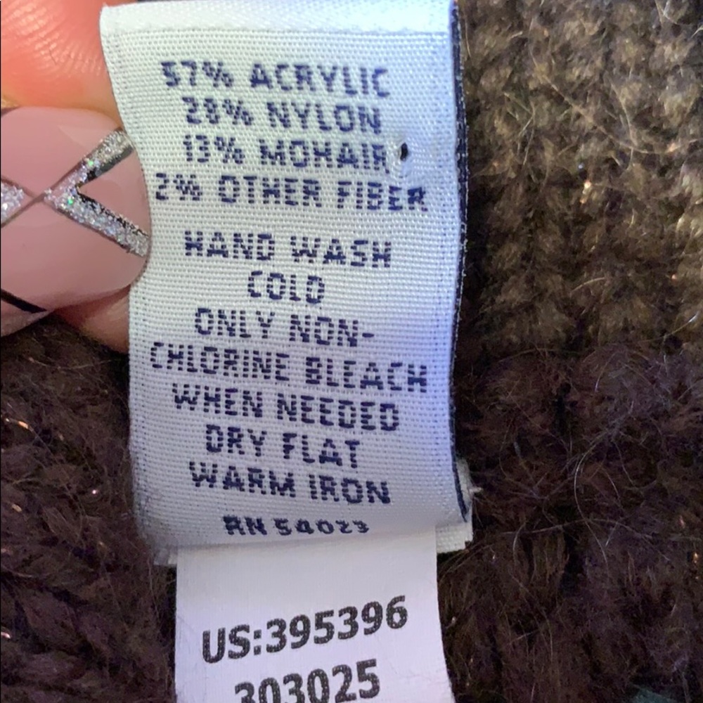 Gap Brown Gold Sparkle Crochet Sweater Shrug Top - Picture 10 of 10